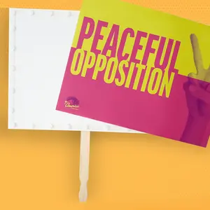 PROTEST SIGN KIT Reusable Rally Sign - interchangeable messaging