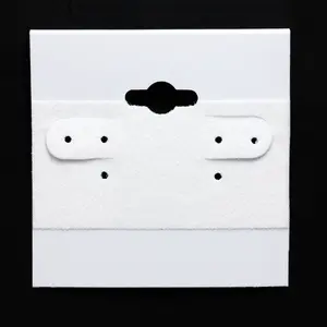 FI75-W: Earring Card White 2x2 100PC