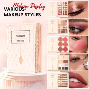 Perfect makeup magic book, including eye shadow, lip gloss, powder blusher, highlight, a complete set of makeup magic books, an ideal gift for women on holiday parties, Glam Set, Glamour Set, Makeup Palette Set