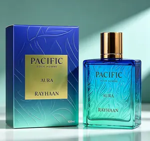 Rayhaan Pacific Aura Men EDP 100ml Fresh Citrus Aromatic Mint Amber Woody Scent Crisp Ocean Vibe Long Lasting Elegant Masculine Perfume Daily Office Outdoor Casual Use