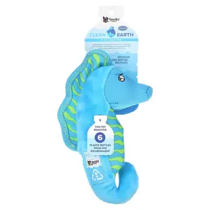 Spunky Pup Clean Earth Collection, Small Seahorse, 1 Toy
