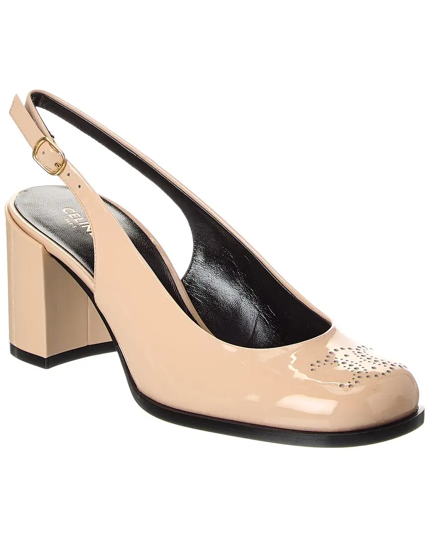 CELINE Lily Triomphe Patent Slingback Pump