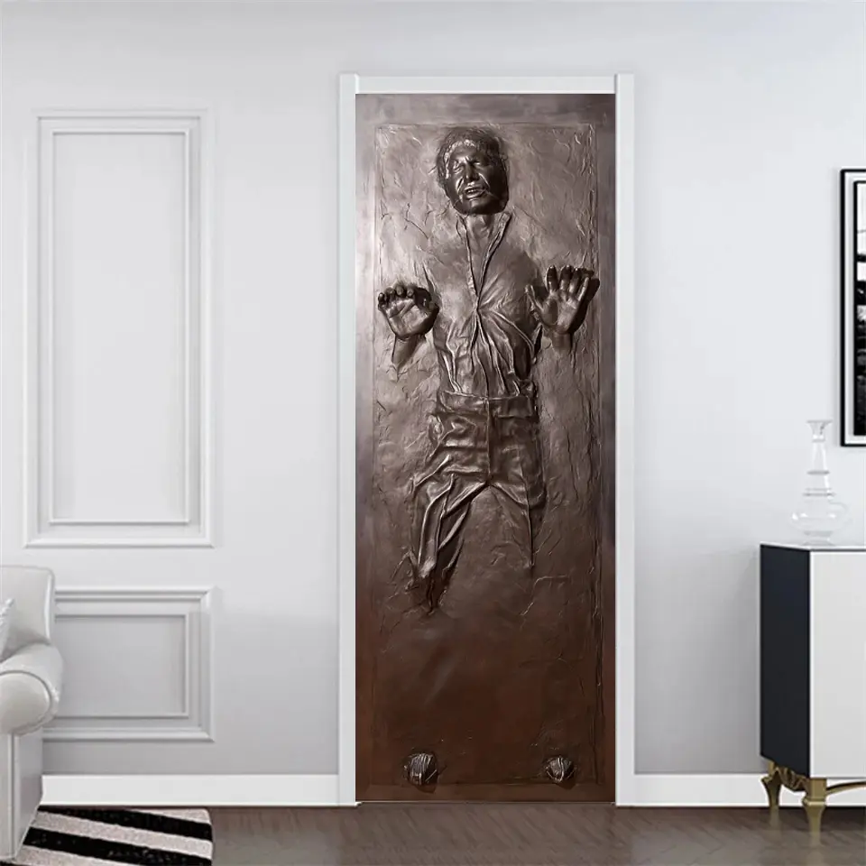 Modern Vinyl Door Sticker - 3D Visual Waterproof Wall Sticker, suitable for home decoration, wall sticker home decor, Door Decorations