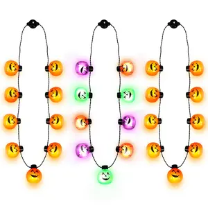3PCS Halloween Light Up Necklaces, Pumpkin Shaped LED Necklace Halloween Eve Costume Party Accessories 3D Necklace Halloween Accessories For Halloween Party Favors And Supplies # Fyp. # viral # foryou # tiktokmademebuyit. # makeup # foodtok # homegoods #