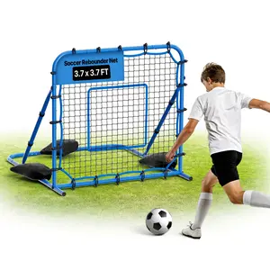 VEVOR Soccer Rebounder Net, Quick-Switch Angle Soccer Goal Rebounder for Control, Passing Practice, Heavy-Duty Iron Frame & PE Net, Easy Setup Ball Training Equipment for Teens&Adults,3.7 x 3.7 ft