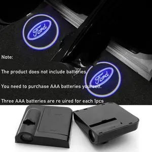 Car LED Door Welcome Light Black Shell Projector Lamp For Ford Focus Fiesta Kuga Escape Mondeo Edge Ranger Auto Accessories