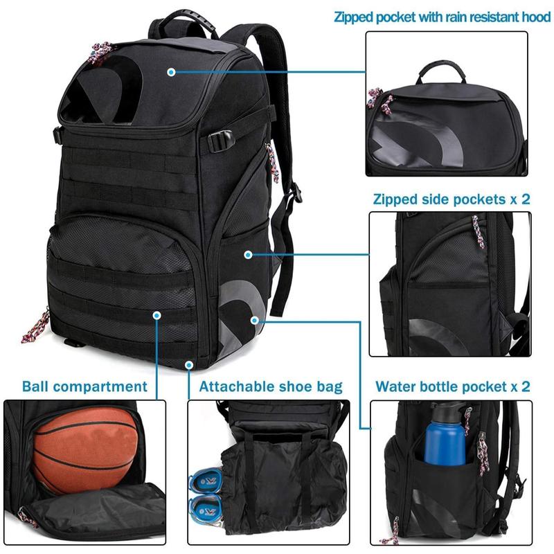 Large Basketball Bag Backpack for Men Women Kids Basketball Bookbag with Ball Compartment Shoes Bag 35L Capacity Boys Girls Soccer Ball Bag Gym Backpack Fit Volleyball Football Sports Travel School Large Basketball Bag Backpack for Men Women Kids Basketball Bookbag with Ball Compartment Shoes Bag 35L Capacity Boys Girls Soccer Ball Bag Gym Backpack Fit Volleyball Football Sports Travel School