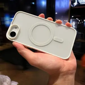 Luxury Magnetic Wireless Charging Case for iPhone Models, Soft Bumper & Clear Hard Back Design, Compatible with Multiple Versions