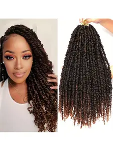 8 Pack 20 Inch Twist Hooks Braiding Kit, Pre-Twisted Spring Twists for Women, Easy DIY Hair Styling Tools, Faux Locs Braids