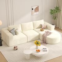 Beige-Right Facing Chaise