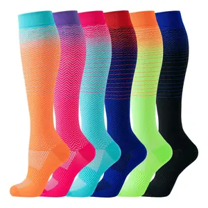 New 200-Needle Gradient Compression  for Men and Women, Cycling, Running, Sports, Soccer , Outdoor Fitness, Yoga  Menswear  Multicolor Athletic Socks sweat band Elastic Knee Protector
