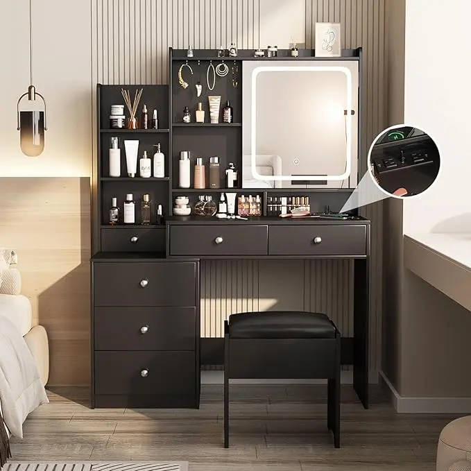 Black With Chair