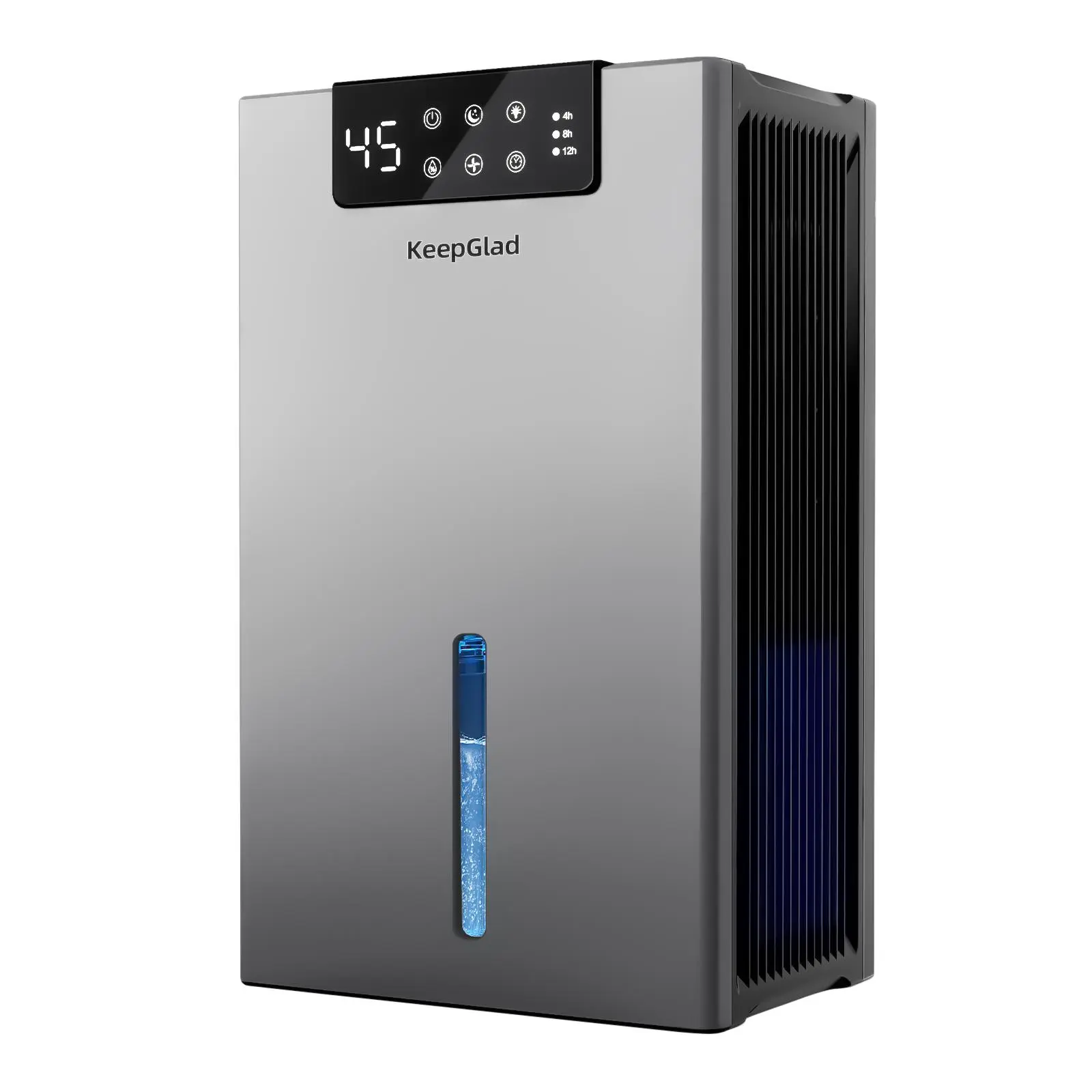 KeepGlad Dehumidifier, 98OZ Large Water Tank with Humidity Display, Portable Dehumidifier for Bedroom Basement Bathroom, Auto Stop, Washable Filter, Drain Hose, Timer & 7 Color Night Lights