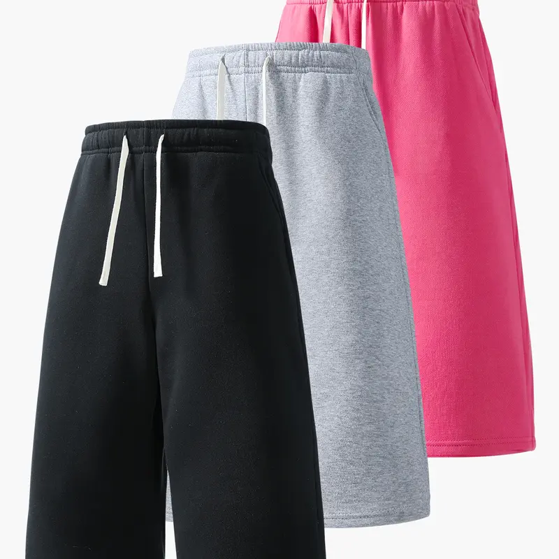 Men’s summer casual athletic shorts, three-quarter length, loose straight fit, comfortable breathable fabric, suitable for running, fitness, training, and other outdoor sports.