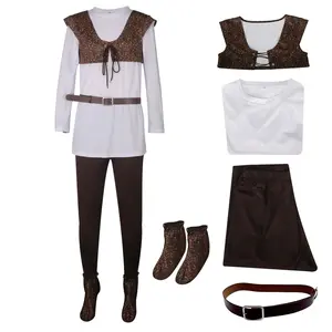 Shrek Cosplay Costume Mens Costume Shirt Vest Pants Full Set Halloween Outfit
