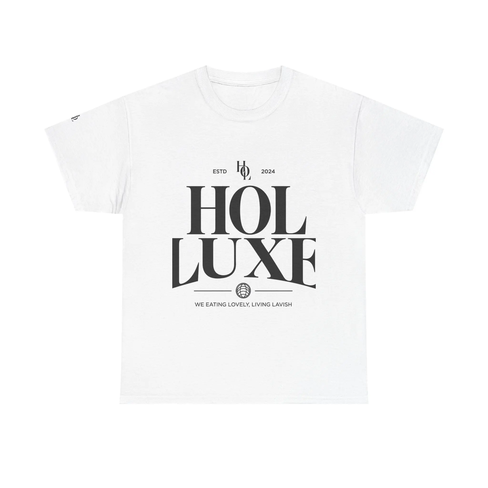 HOL LUXE Logo Tee | Minimalist Monogram Graphic T-Shirt