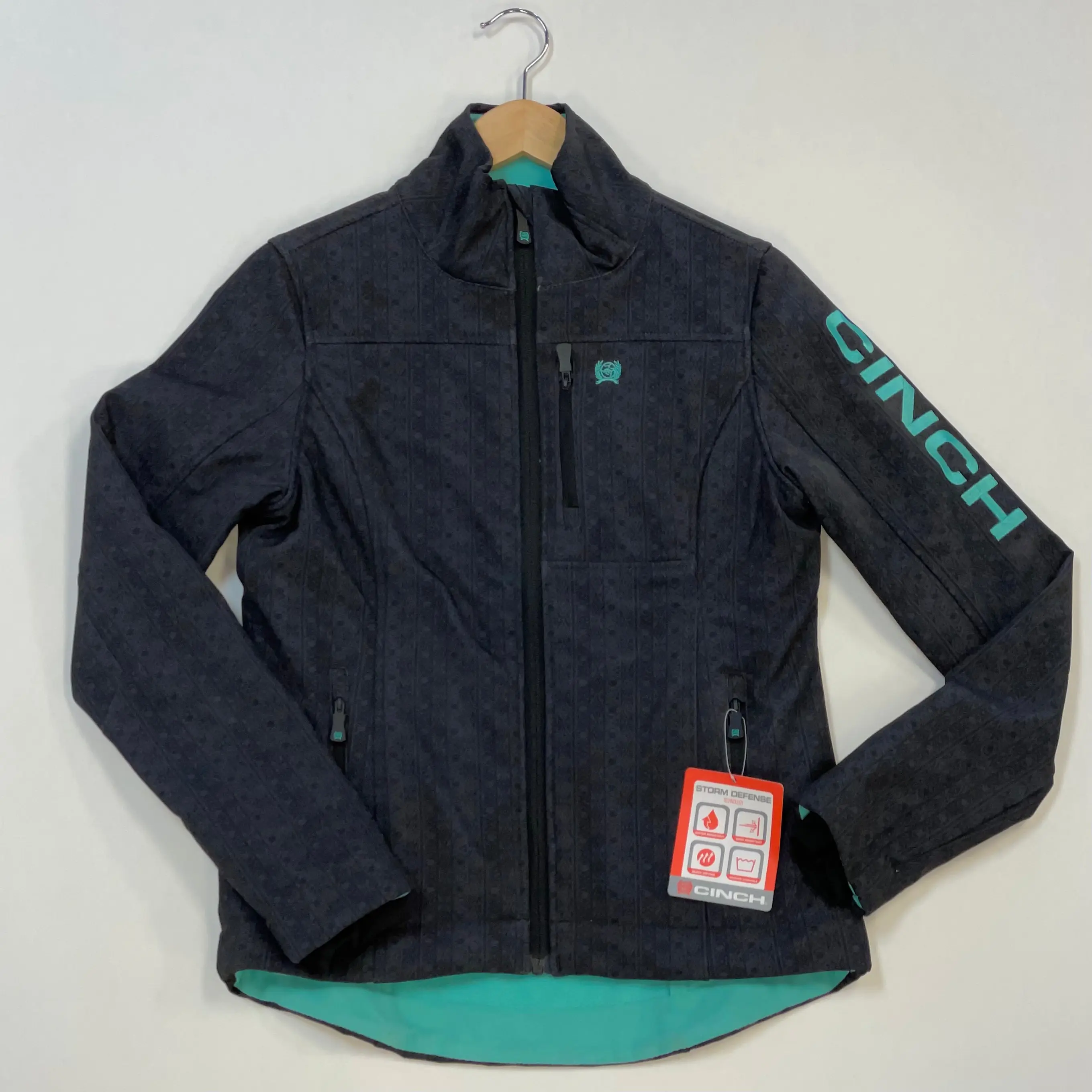 Cinch Conceal Carry Bonded Jacket Charcoal/Teal