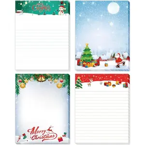 4 Christmas Notepads Holiday Notepads for Christmas Home School and Office