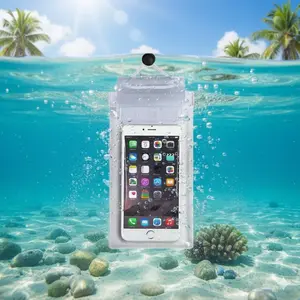Waterproof Phone Pouch Dry Bag Universal Touchscreen Transparent Case for Swimming Beach Pool Underwater Photography Surfing Snorkeling Fishing Outdoor Activities Travel Accessories Multiple Colors