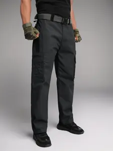 Men's Heavy-Duty Tactical Cargo Pants Multi-Pocket Workwear with Zippered Compartments Reinforced Stitching Adjustable Cuffs Non-Stretch Fabric for Outdoor Construction Hiking Trekking Spring Fall Use 511  tactical  pants