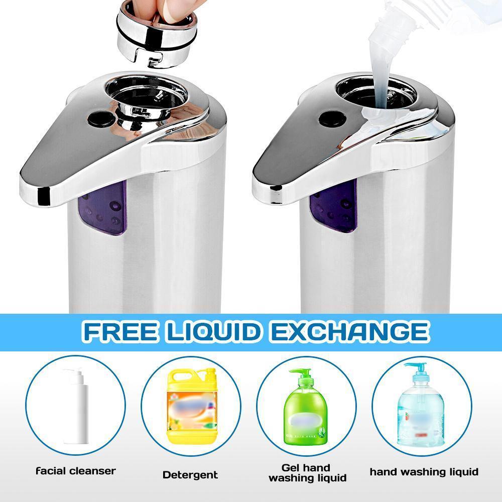 Automatic soap dispenser, touchless 3-stage adjustable hand sanitizer dispenser with upgraded waterproof base IR sensor.