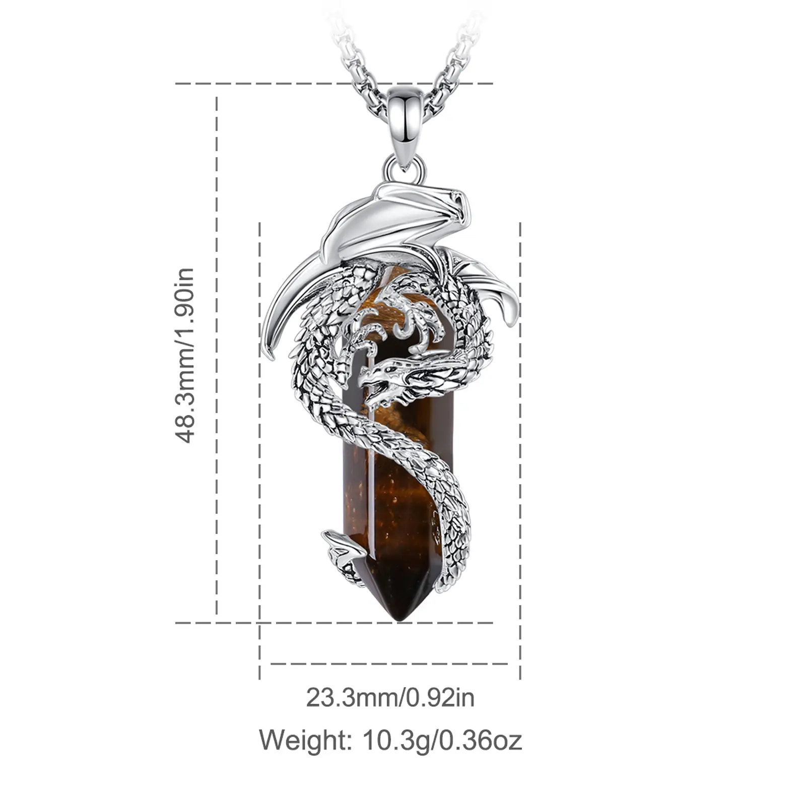 Style 3 Dragon - Wrapped Tiger's Eye