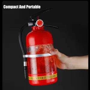 Creative Fire Extingisher Shaped Beer Dispenser, Hand Press Beer Machine, Party Ktv Bar Restaurant Large Capacity Acrylic Drink Bucket