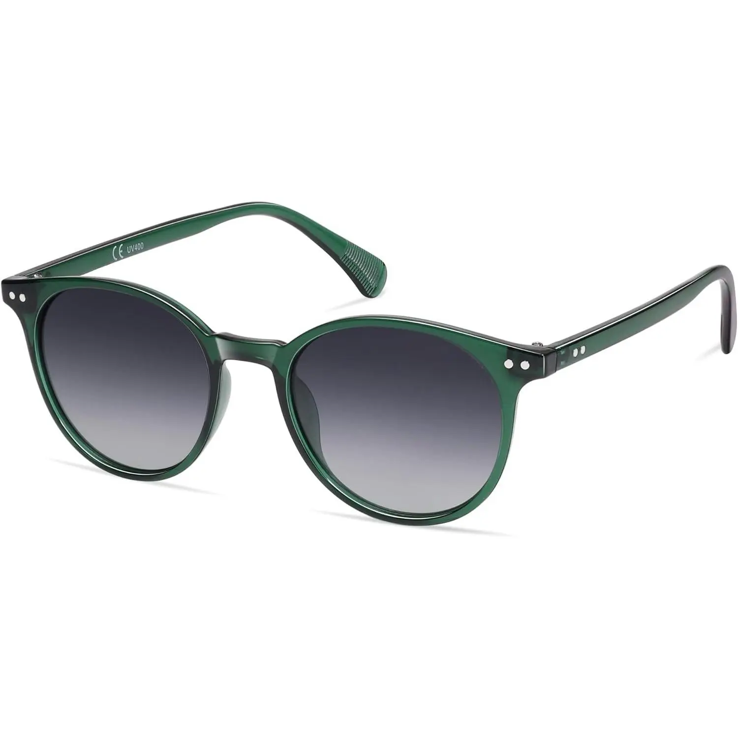 Trendy Vintage Round Sunglasses for Women Men, Small Polycarbonate Polarized Frames with UV400 Protection, Circle Round Sunnies, Trendy Sunglasses