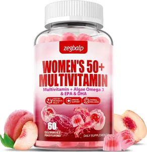 Sugar Free Womens Multivitamin 50 Plus Gummies with Calcium Magnesium Zinc Vitamin A C D3 E K2 B Complex Folate and Biotin Complete Multi Vitamins Minerals for Aging Women Skin Energy Immune and Bone Support