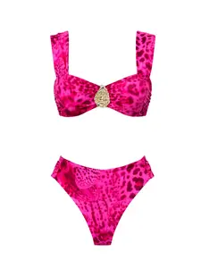 2026 new women’s printed push-up bikini two-piece set—fashionable, sexy two-piece swimsuit set for holidays, casual vacations, bathwear/onsen wear, and beach outfits