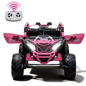 ARCH 24V 400W Kids Ride on Car UTV W/Parents Remote Control,4-wheel suspension,2WD, 3 Speed, Power display,Bluetooth,MP3,Music,LED Light, Provide a speed of 4-8KM/H For Kids Age 1-6 years old (MAGENTA)