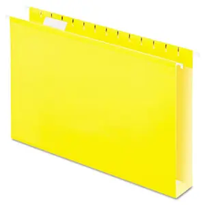 212 MAIN Polylaminate Flat Bottom Hanging File Folders - 2" Capacity, Reinforced, Legal Size, Yellow, 25 per Box (Model 4153X2YEL) - Expanding Document Organizer, Expanding File, Files Organizer