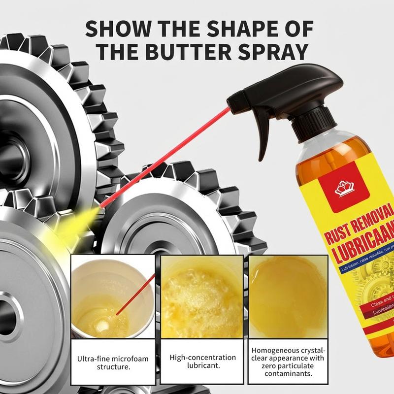 Car Nano Active Foam 3-in-1 Rust Remover | Fast-Acting Rust Removal No Scrub | 1-Step Clean Lubricate Protect | Long-Lasting Anti-Corrosion Shield | For Cars, Motorcycles & Bicycles