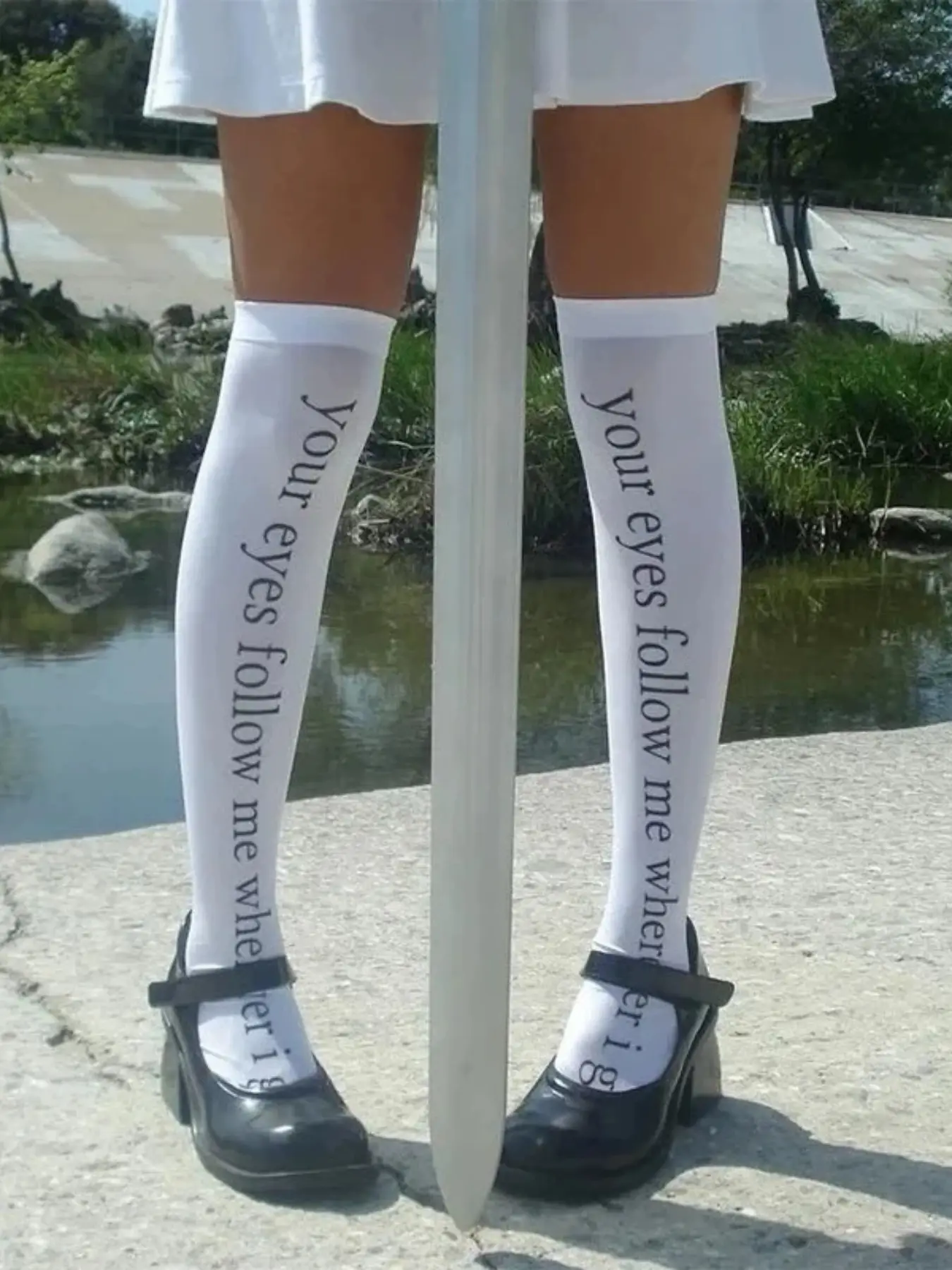 Y2K Style Emoji Pattern over Knee Socks, Cute and Trendy Must-Have Women's Fashion Accessories, Perfect for