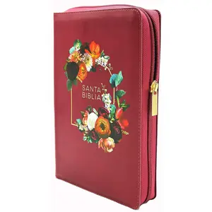 Biblia para Mujeres Reina Valera 1960 Letra Gigante de 14 Puntos Cierre y Indice Granada con flores