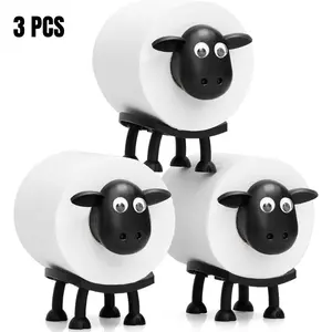 2026 Viral Funny Sheep Tissue Holder 3PCS Set – Cute 3D Printed Toilet Paper & Kitchen Roll Holder, Quirky Home Decor, Must-Have Household Essentials