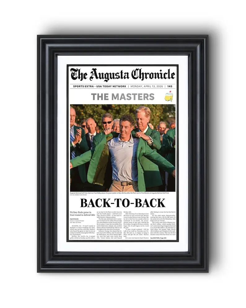 2026 Masters Tournament “BACK-TO-BACK” Rory McIlroy Green Jacket Repeat Poster (NO FRAME)
