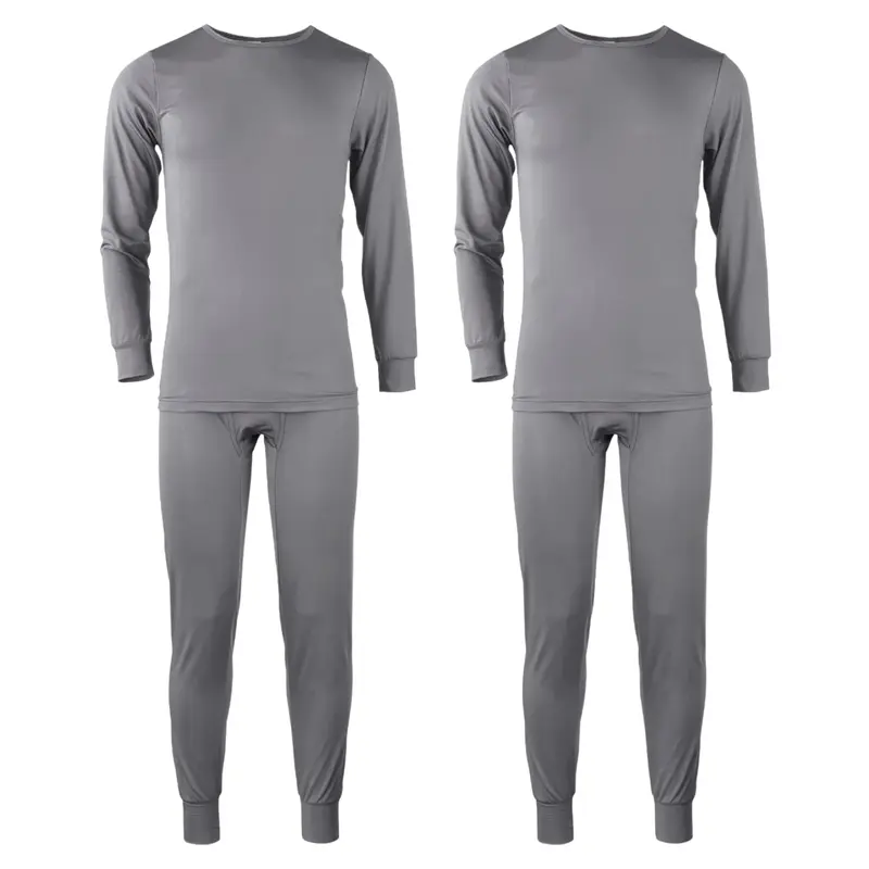 Men's Classic 2-Pack Fleece Thermal Underwear Set, Menswear Loungewear 2-Piece Top & Bottom Combo, Warm Lined Basic Layer for Fall Winter Cold Weather Outdoor Use, S-3XL Matching Outfit
