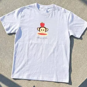 White Paul Frank New York Baby Tee – Y2K Aesthetic Graphic Top