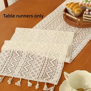 Boho Style Lace Table Runner, Elegant Dining Decor, Adds Charm to Modern Home, Perfect for Weddings and Events, 1 Piece