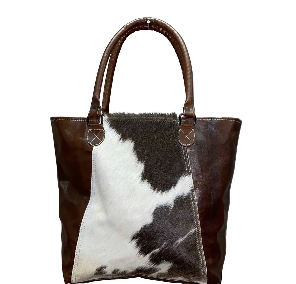 Leather canvas cowhide tote Leather canvas cowhide tote