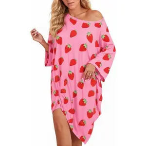 Plus Size Moo Moos for Women Oversized Sleep Shirts for Women Oversized Nightgown with Pocket Fit S-5XL Long Sleeve Baggy Womenswear Nightwear Loungewear Homewear Loose night gown women