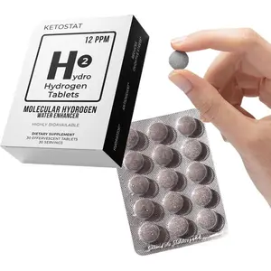 Hydrogen Water Tablets 30 Count, Creates Up to 12 PPM Nanobubbles, High Concentration Molecular Hydrogen for Drinking Water Antioxidant Antioxidant Support