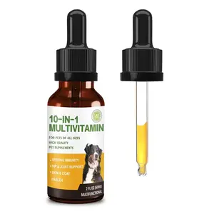 Nutridog  Essential Multivitamin Drops for  with Hawthorn to Support Full Body Health and Vitality dog vitamins