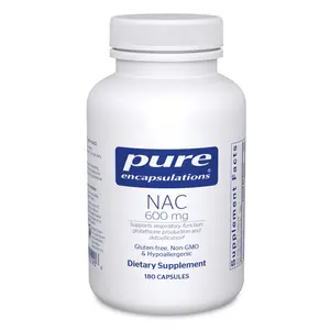 Pure Encapsulations NAC 600 mg - Supplement for Lung Health & Immune Support, Liver Support & Antioxidants*  - 180 Capsules