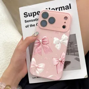 Bow Pattern Phone Case Ultra Skin Friendly Touch All Inclusive Lens Compatible with Apple iPhone 17 16 15 14 13 12 phone cases 17 pro max phone case 13 phone case phone case iphone 16 17 pro cases lovely gift durable cover gift beautiful luxury trendy