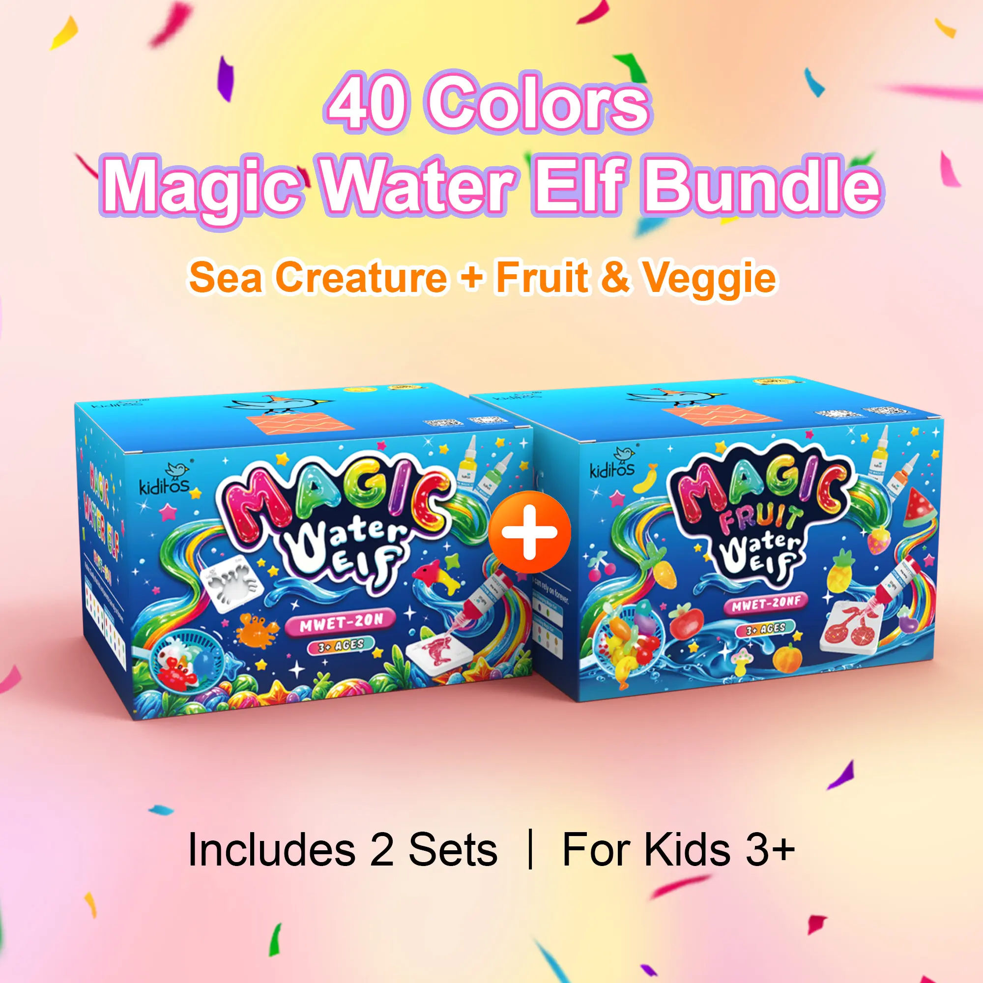 （40colors)20 Sea Creature Colors+20 Fruit Colors