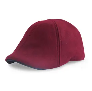 The Kenmore Boston Scally Cap - Crimson & Black Brim
