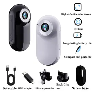 128G Thumb Sports Camera Ultra-HD Vlog for Adults & Kids Chest-Worn Neck Cycling Recorder for Pets Cats & Dogs 360-Degree Magnetic Back Clip Portable with Long Battery Life & Compact Design Card Bike Memory Recording