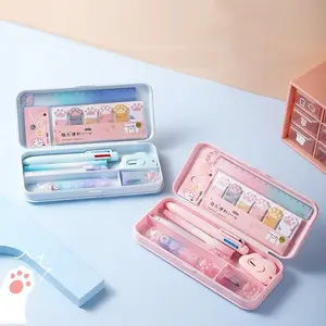 Cute Cat Paw Stationery Set, Includes Pencil Sharpener, Retractable Eraser, Glue Stick + Correction Tape, School Office Supplies, Classroom Supplies, Student Essentials